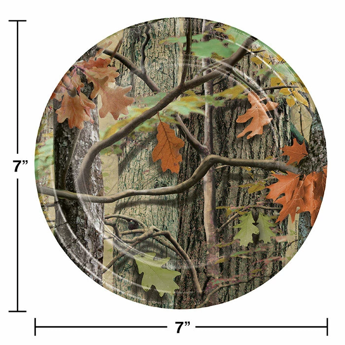 Creative Converting Kids Birthday Party Themes Hunting Camo Dessert Plates, 8 Ct