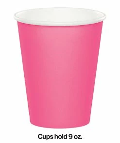 Creative Converting Candy Pink Hot/Cold Paper Cups 9 Oz., 24 Ct