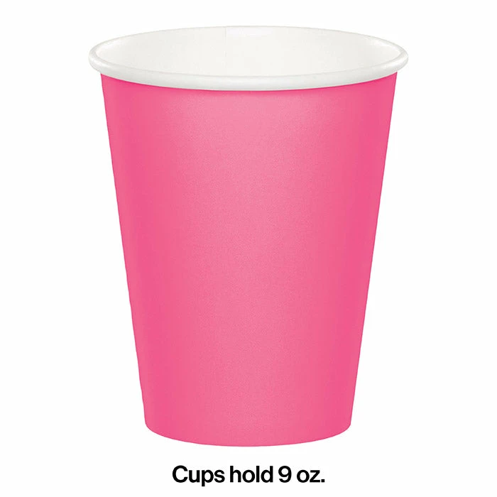 Creative Converting Candy Pink Hot/Cold Paper Cups 9 Oz., 24 Ct