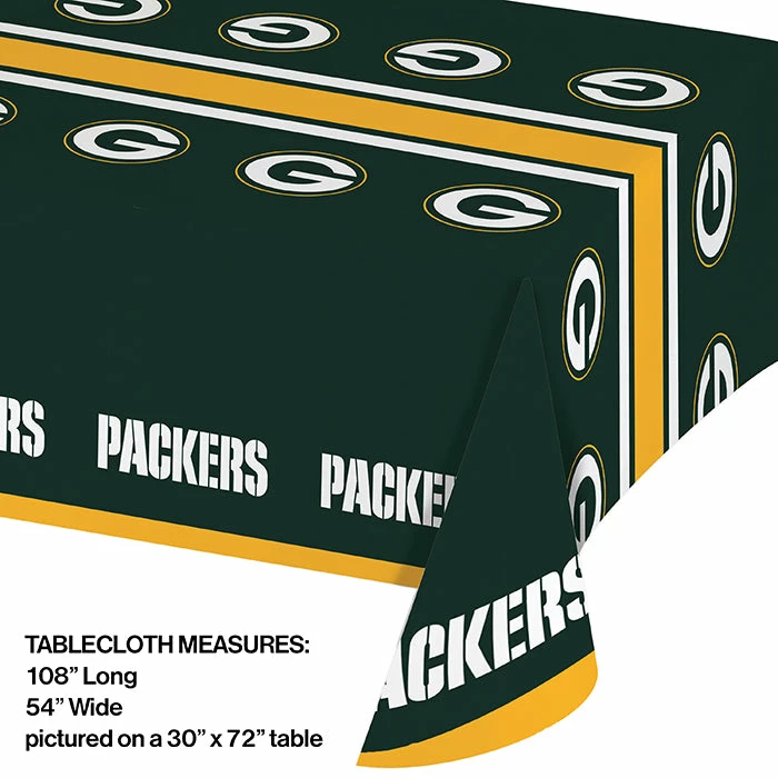 Creative Converting Green Bay Packers Plastic Table Cover, 54" X 102"