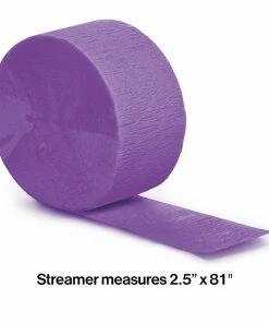 Creative Converting Amethyst Crepe Streamers 81'