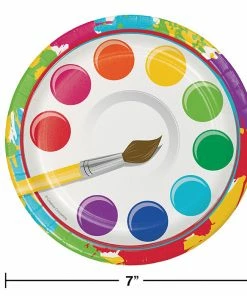 Creative Converting Art Party Dessert Plates, 8 Ct Kids Birthday Party Themes