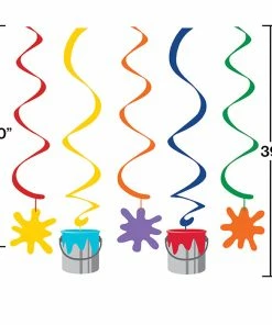 Creative Converting Art Party Dizzy Danglers, 5 Ct Kids Birthday Party Themes