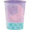 Creative Converting Mermaid Shine Plastic Keepsake Cup 16 Oz. Kids Birthday Party Themes