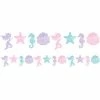 Creative Converting Mermaid Shine Shaped Banner W/Twine Kids Birthday Party Themes