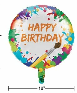 Creative Converting Art Party Metallic Balloon 18"