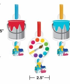 Creative Converting Art Party Blowouts W/Med, 8 Ct Kids Birthday Party Themes
