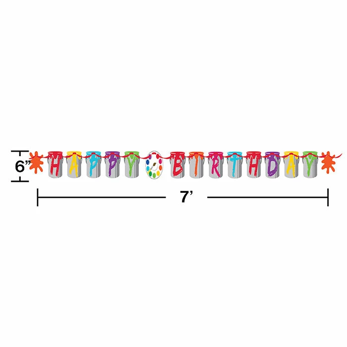 Creative Converting Kids Birthday Party Themes Art Party Ribbon Banner