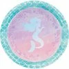 Creative Converting Iridescent Mermaid Party Paper Plates, 8 Ct Kids Birthday Party Themes