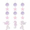Creative Converting Iridescent Mermaid Party Hanging Cutouts, 3 Ct Kids Birthday Party Themes