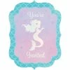 Creative Converting Kids Birthday Party Themes Mermaid Shine Invitation Postcard, 8 Ct