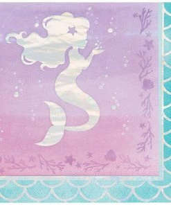 Creative Converting Iridescent Mermaid Party Napkins, 16 Ct Kids Birthday Party Themes
