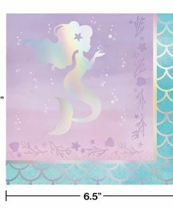 Creative Converting Iridescent Mermaid Party Napkins, 16 Ct Kids Birthday Party Themes