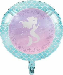 Creative Converting Kids Birthday Party Themes Mermaid Shine Metallic Balloon 18"