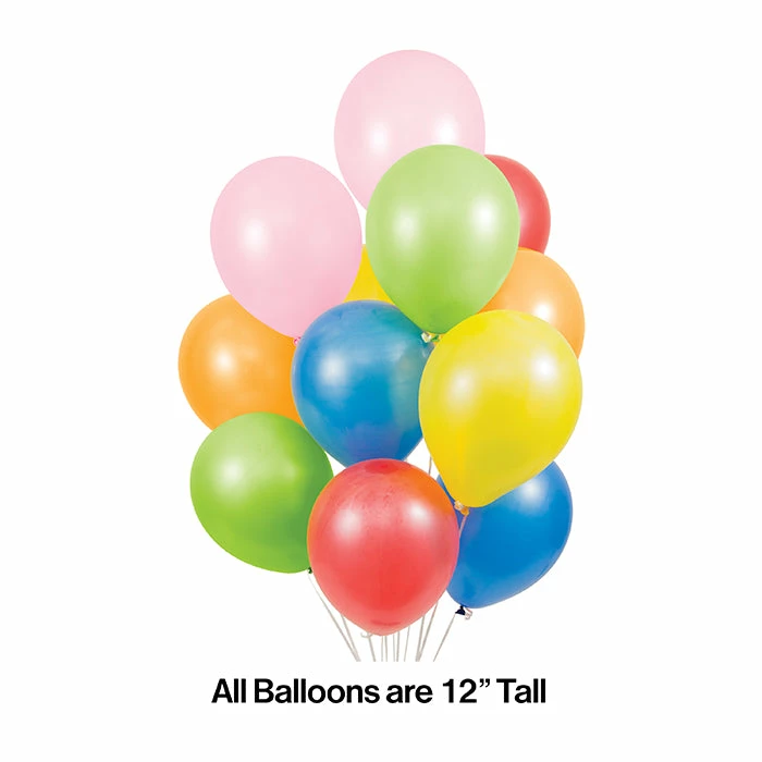 Creative Converting Latex Balloons 12" Asst Colors, 15 Ct
