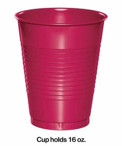 Creative Converting Hot Magenta Pink Plastic Cups, 20 Ct