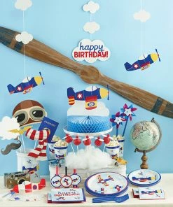 Creative Converting Toy Airplane Hanging Decorations, 3 Ct Kids Birthday Party Themes
