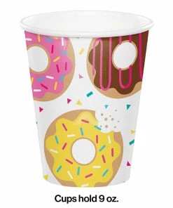 Creative Converting Donut Time Hot/Cold Paper Cups 9 Oz., 8 Ct Kids Birthday Party Themes