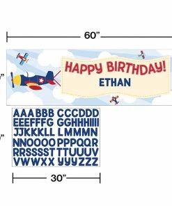 Creative Converting Kids Birthday Party Themes Lil' Flyer Airplane Giant Party Banner W/ Stck