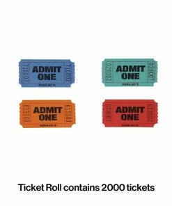 Creative Converting Red/Blue/Orange/Green Admit One Ticket Roll