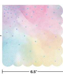 Creative Converting Themed Tableware Iridescent Party Napkins, 16 Ct