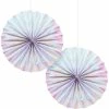Creative Converting Themed Tableware Iridescent Party Paper Fans, 2 Ct