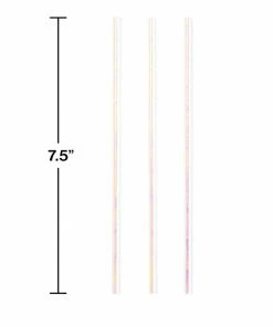 Creative Converting Themed Tableware Iridescent Party Paper Straws, 24 Ct