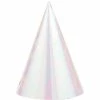 Creative Converting Themed Tableware Iridescent Party Party Hats, 8 Ct