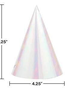 Creative Converting Themed Tableware Iridescent Party Party Hats, 8 Ct