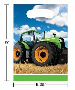 Creative Converting Tractor Time Favor Bags, 8 Ct