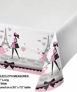 Creative Converting Party In Paris Tablecover Plastic 54