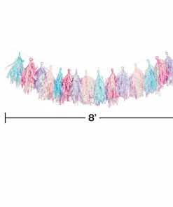 Creative Converting Themed Tableware Iridescent Tissue Paper Tassel Garland