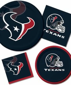 Creative Converting NFL And Football Party Supplies Houston Texans Beverage Napkins, 16 Ct