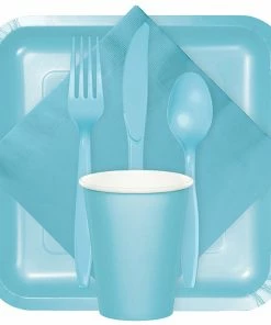 Creative Converting Pastel Blue Beverage Napkin, 3 Ply, 50 Ct Solid Color Tableware