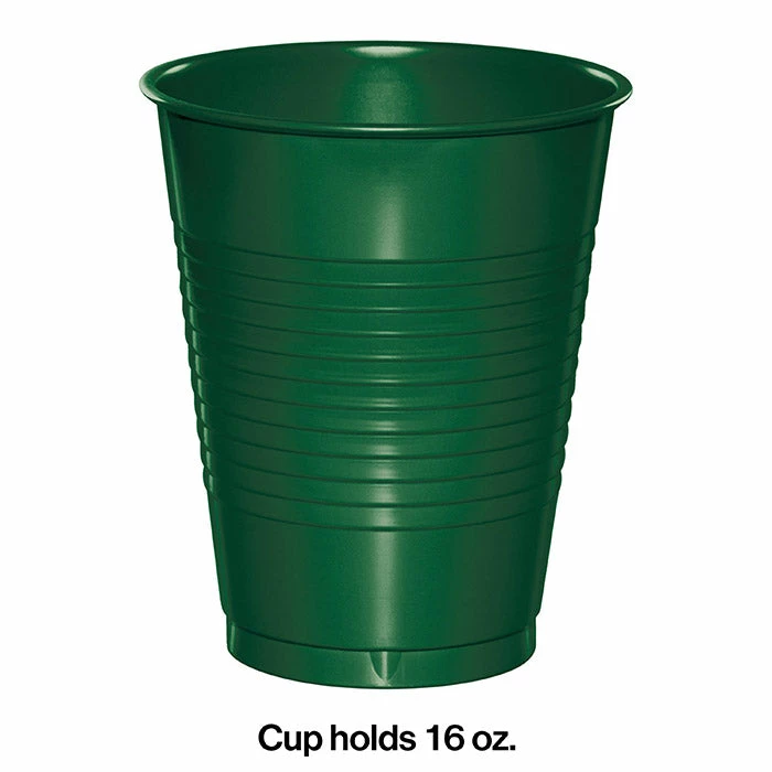 Creative Converting Hunter Green Plastic Cups, 20 Ct