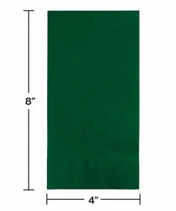 Creative Converting Hunter Green Dinner Napkins 2Ply 1/8Fld, 100 Ct Solid Color Tableware