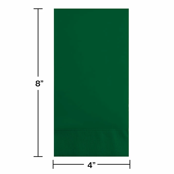 Creative Converting Hunter Green Guest Towel, 3 Ply, 16 Ct
