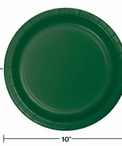 Creative Converting Hunter Green Banquet Plates, 24 Ct Solid Color Tableware