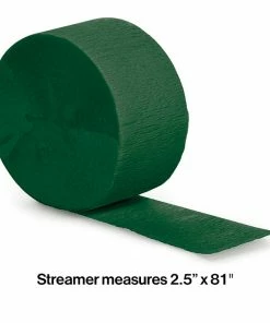 Creative Converting Solid Color Tableware Hunter Green Crepe Streamers 81'