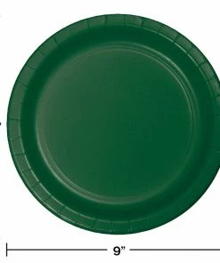 Creative Converting Hunter Green Paper Plates, 24 Ct Solid Color Tableware