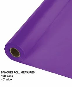 Creative Converting Amethyst Banquet Roll 40" X 100' Solid Color Tableware