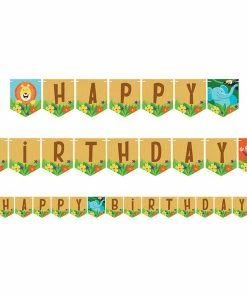 Creative Converting Jungle Safari Shaped Banner With Twine