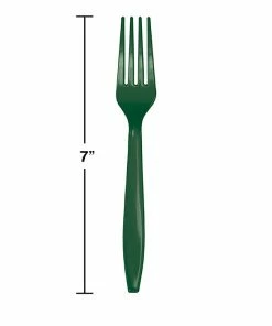 Creative Converting Hunter Green Plastic Forks, 24 Ct Solid Color Tableware