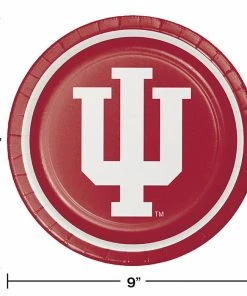 Creative Converting Indiana University Paper Plates, 8 Ct NCAA College Themed Party Decorations