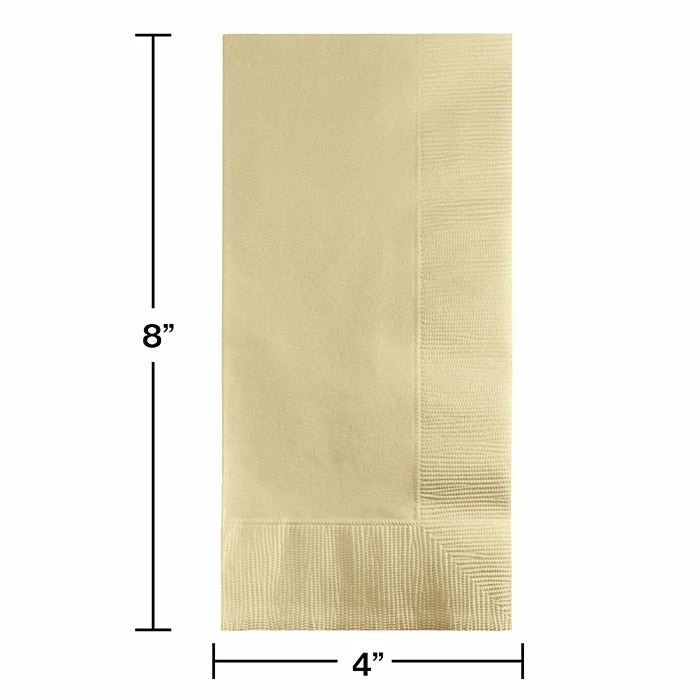 Creative Converting Solid Color Tableware Ivory Dinner Napkins 2Ply 1/8Fld, 100 Ct