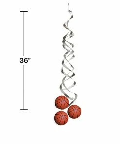 Creative Converting Basketball Party Decorations Basketball Deluxe Danglers, 2 Ct