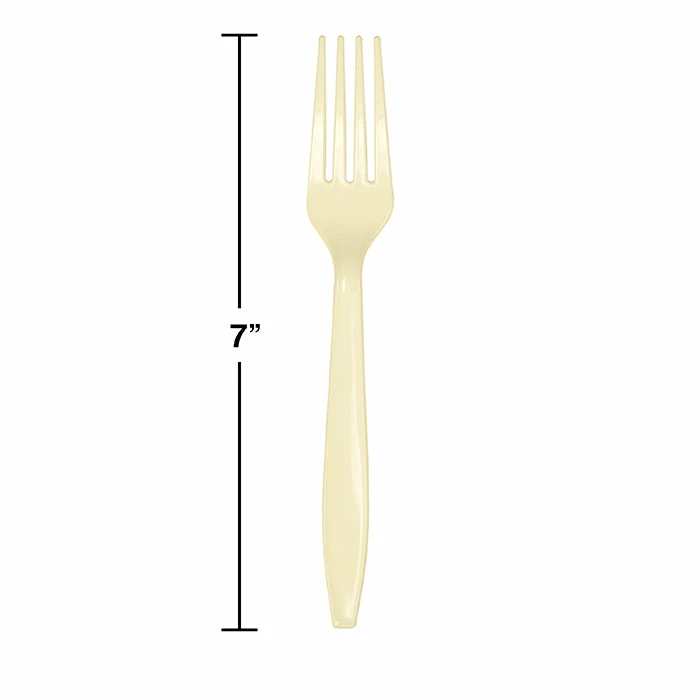 Creative Converting Ivory Plastic Forks, 50 Ct Solid Color Tableware