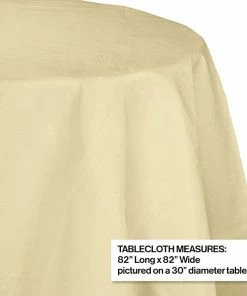 Creative Converting Ivory Tablecover, Octy Round 82