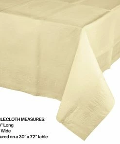 Creative Converting Solid Color Tableware Ivory Tablecover 54