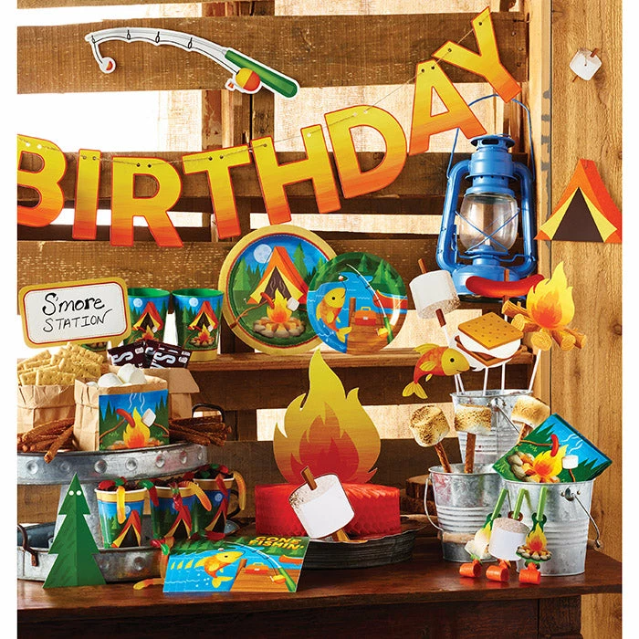 Creative Converting Kids Birthday Party Themes Camp Out Blowouts W/Med, 8 Ct